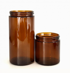 Tawny glass JAR 100/250/350/500/1000 ml