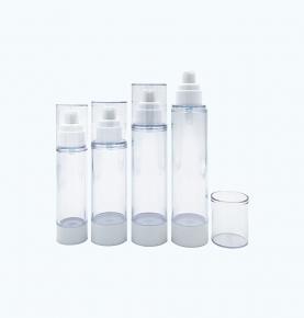 Clear vacuum plastic bottle