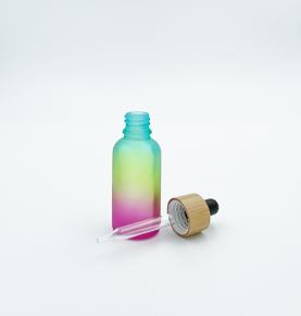 Colored glass fine oil bottle