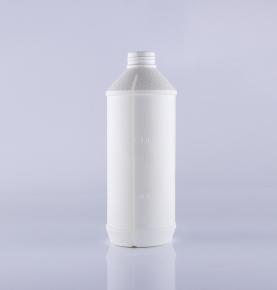 White plastic milliliter bottle