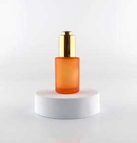 Frosted glass essential oil bottle