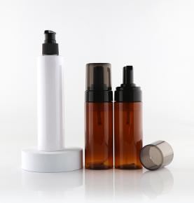 empty 120ml 150ml hand soap cleanser amber foaming pump bottles