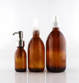 tawny glass bottle