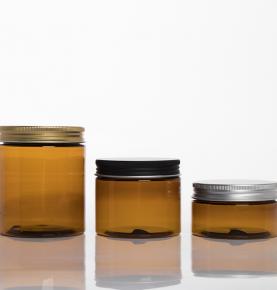 Brown plastic can100ml 150ml 250ml